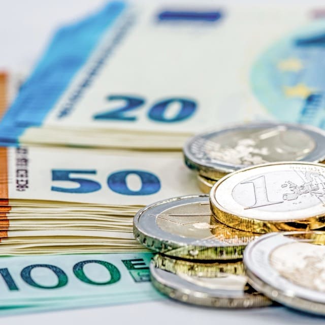 immagine monete e banconote in euro